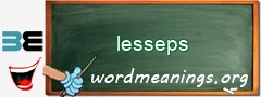 WordMeaning blackboard for lesseps